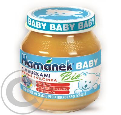 Hamánek BABY s hruškami BIO, první svačinka, 130 g, Hamánek, BABY, s hruškami, BIO, první, svačinka, 130, g